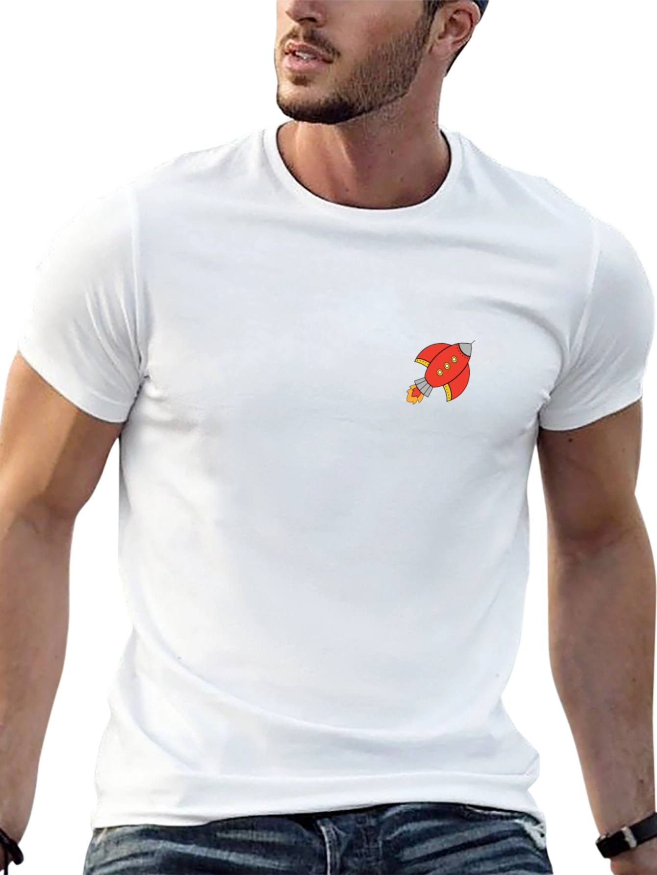 Rocket Graphic Black T-Shirt