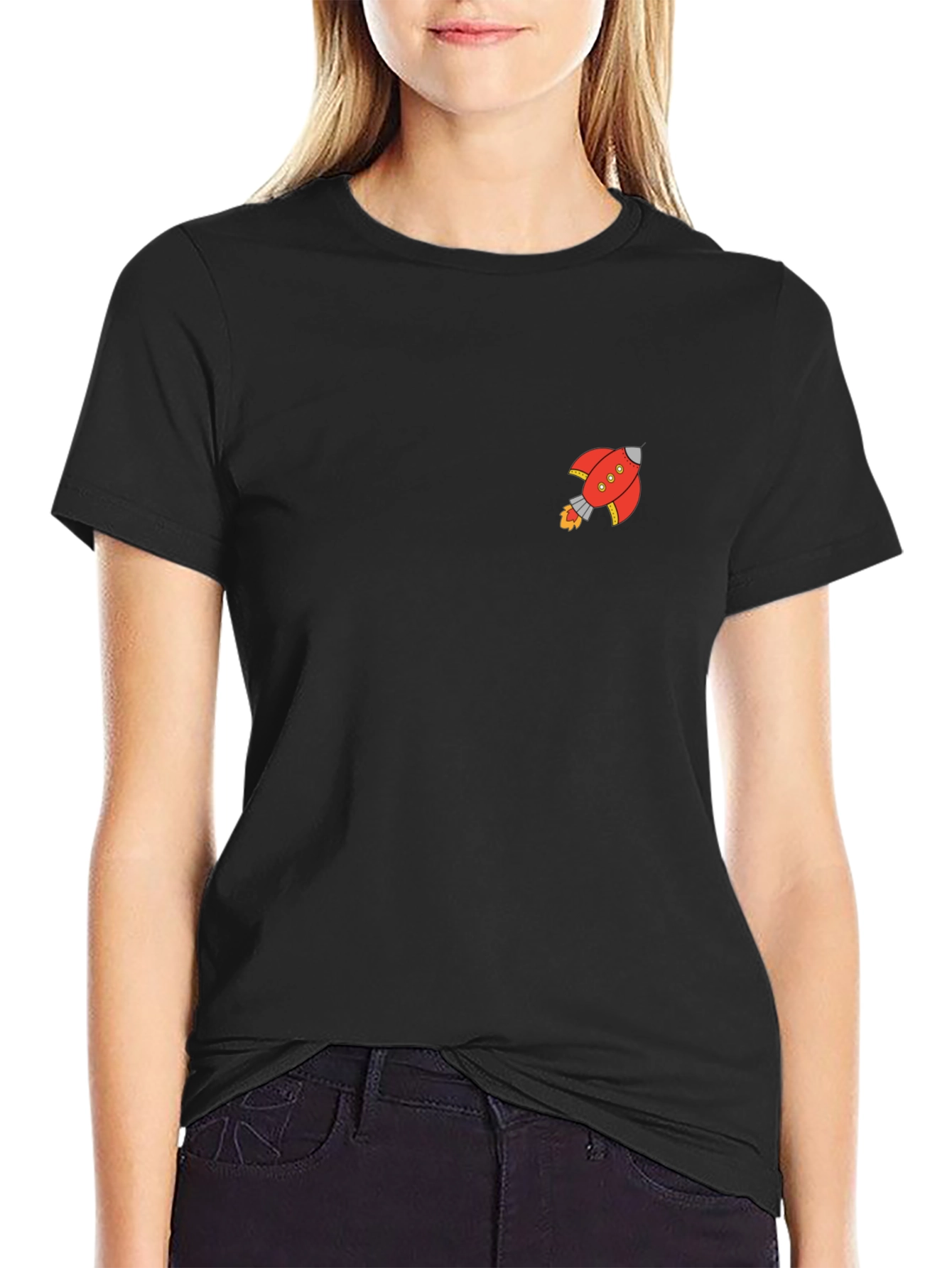 Rocket Graphic Black T-Shirt