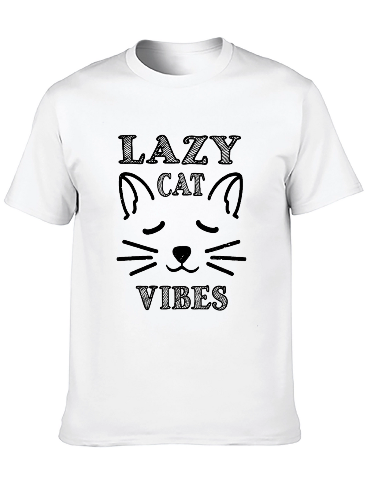 Lazy Cat Vibes T-Shirt - Relaxed Fit