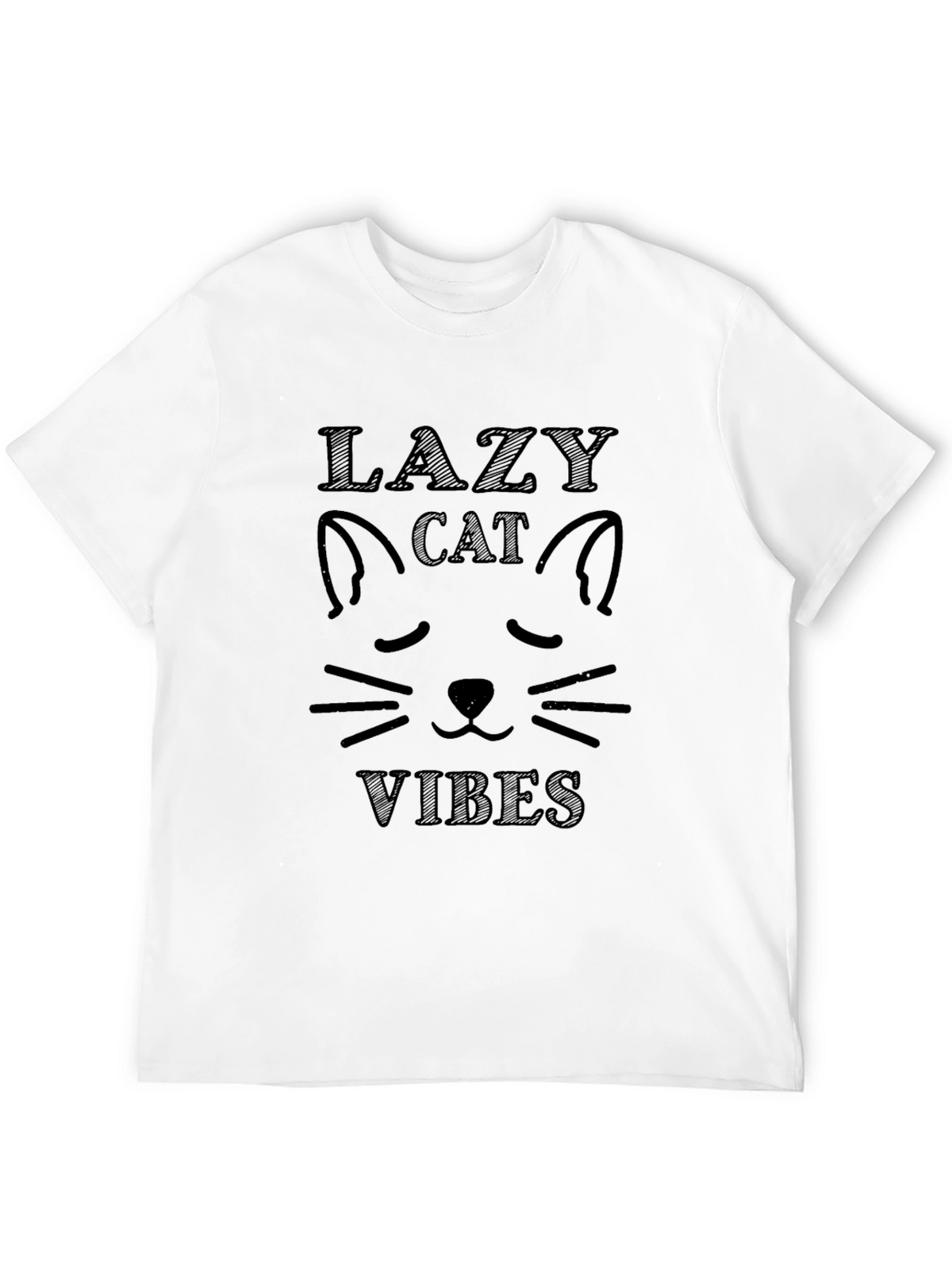 Lazy Cat Vibes T-Shirt - Relaxed Fit