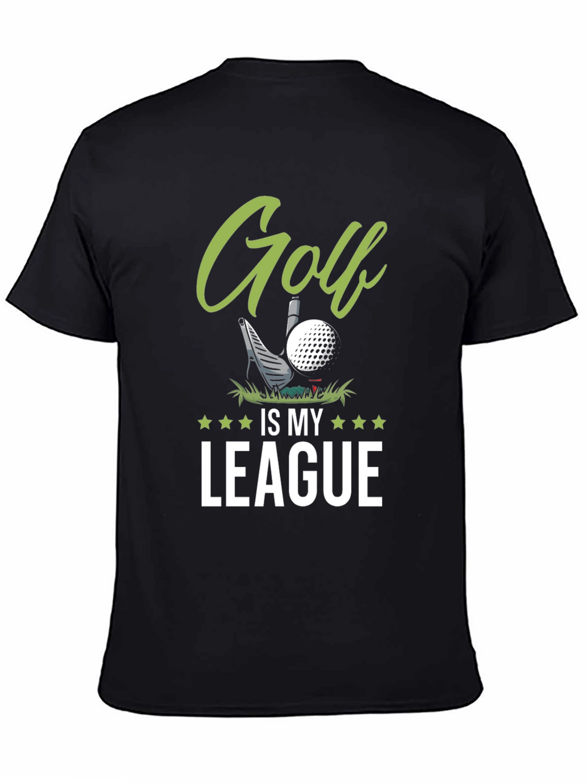 Golf Is My League Black Graphic Tee