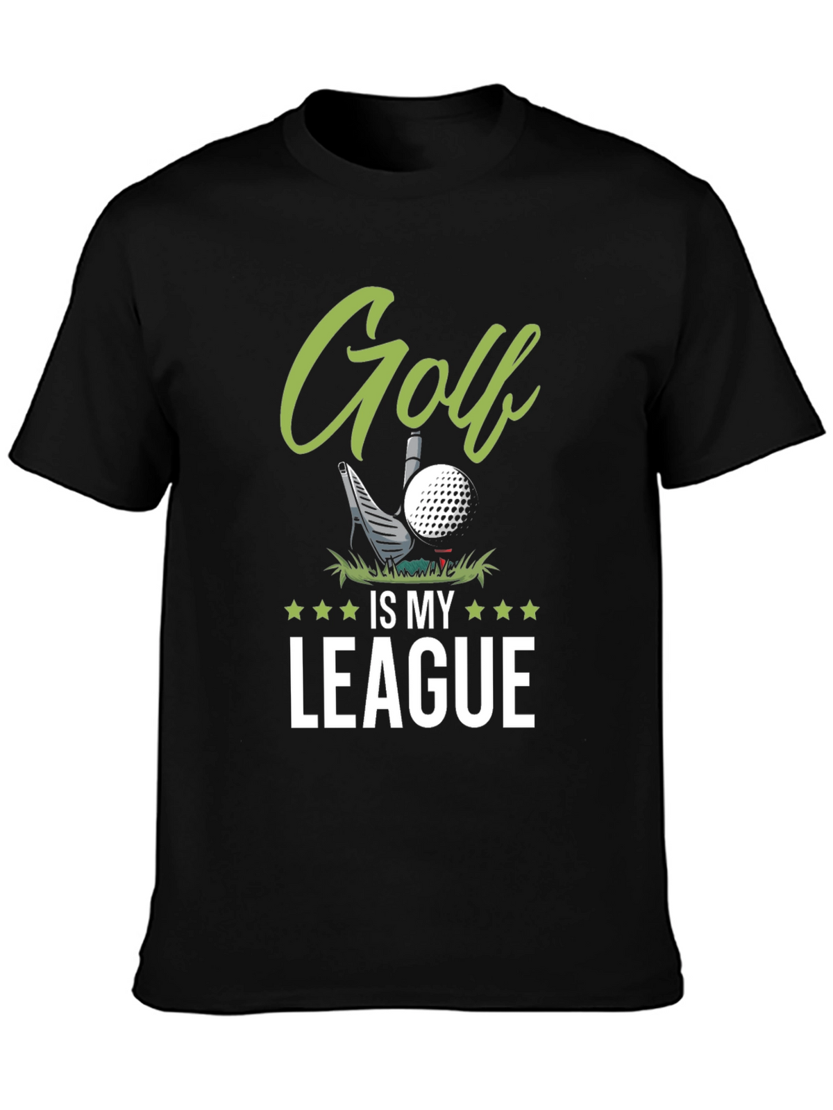 Golf Is My League Black Graphic Tee
