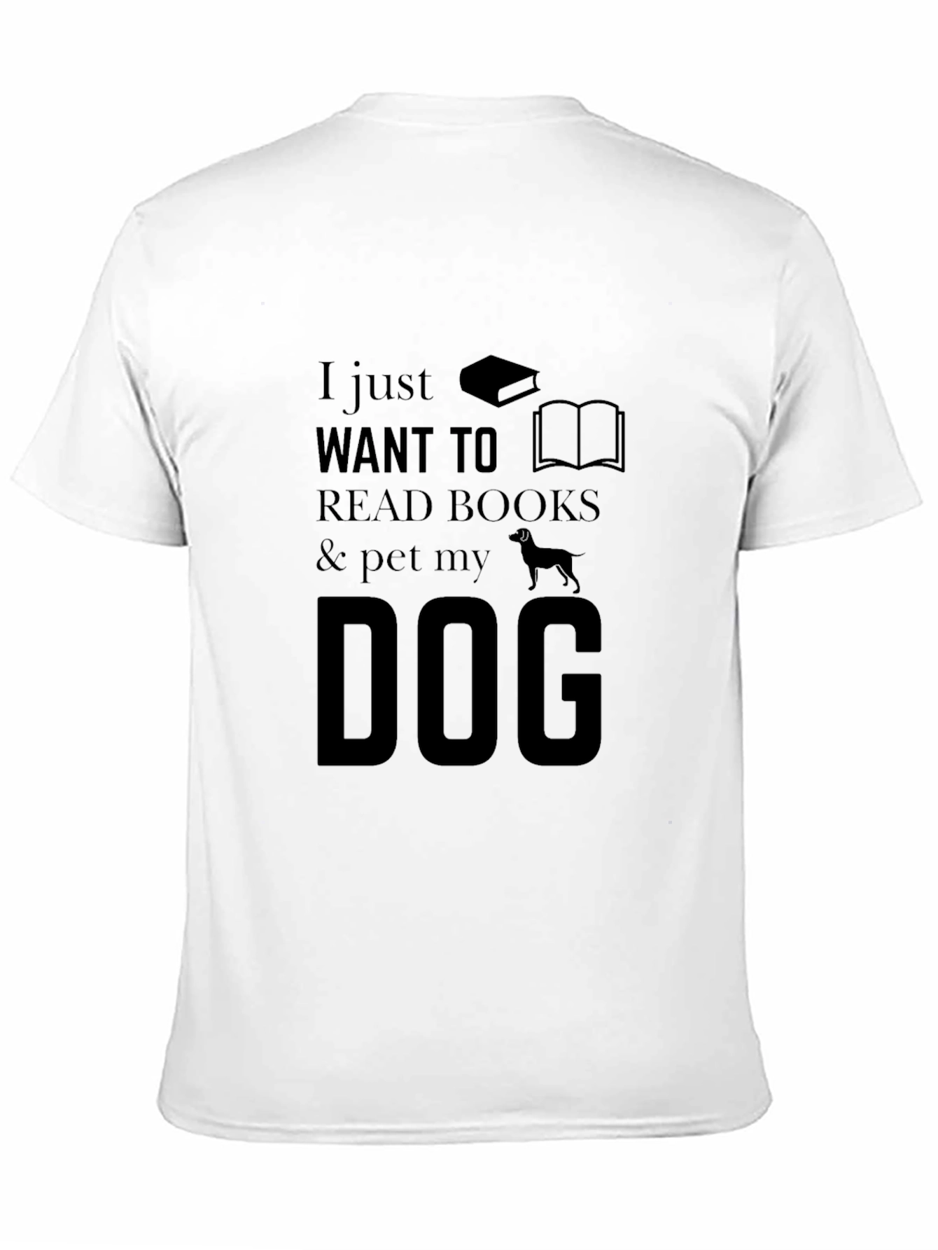 Book Lover Dog Petting T-Shirt