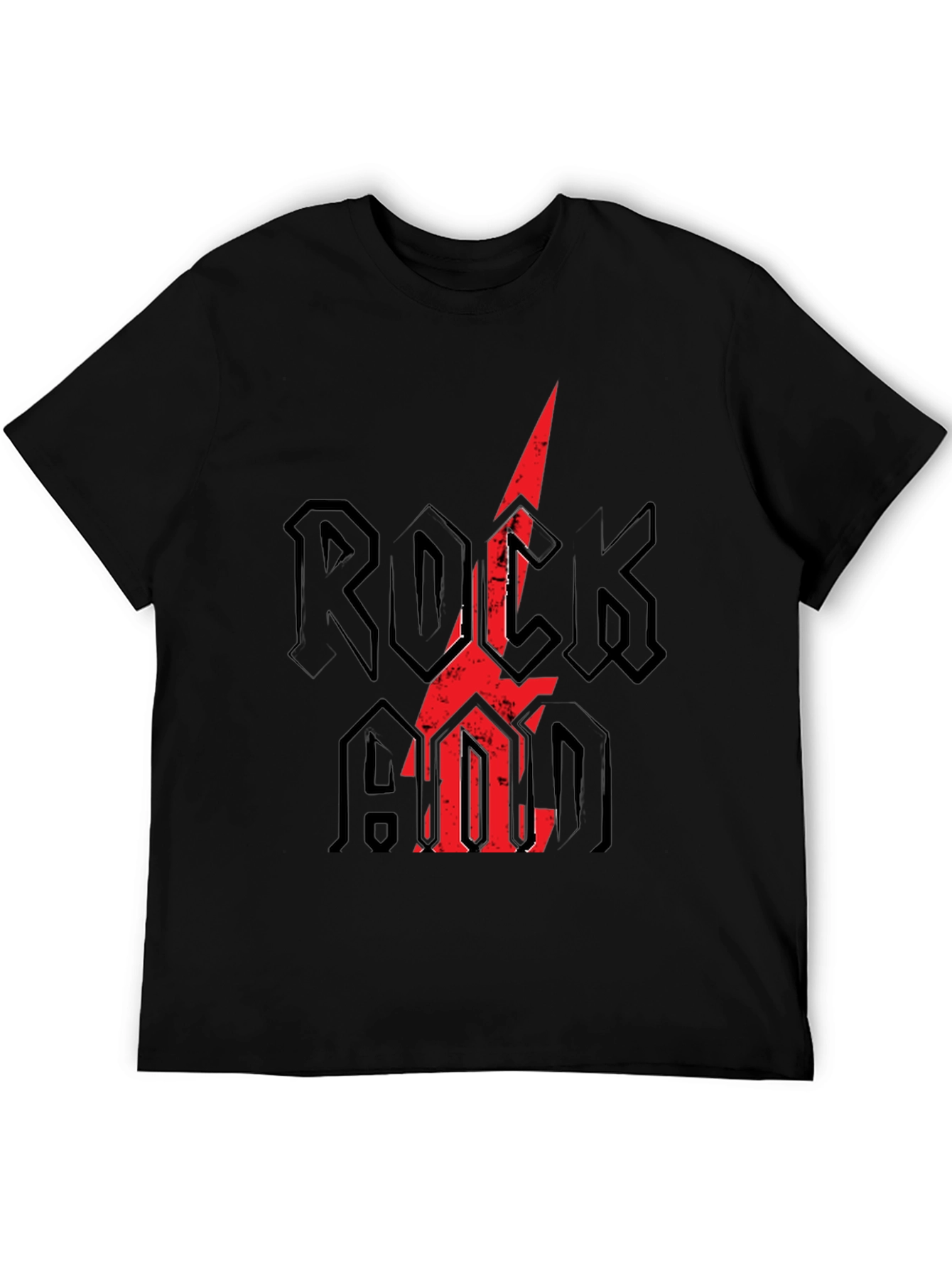 Rock and Roll T-Shirt - Mens Black Graphic Tee