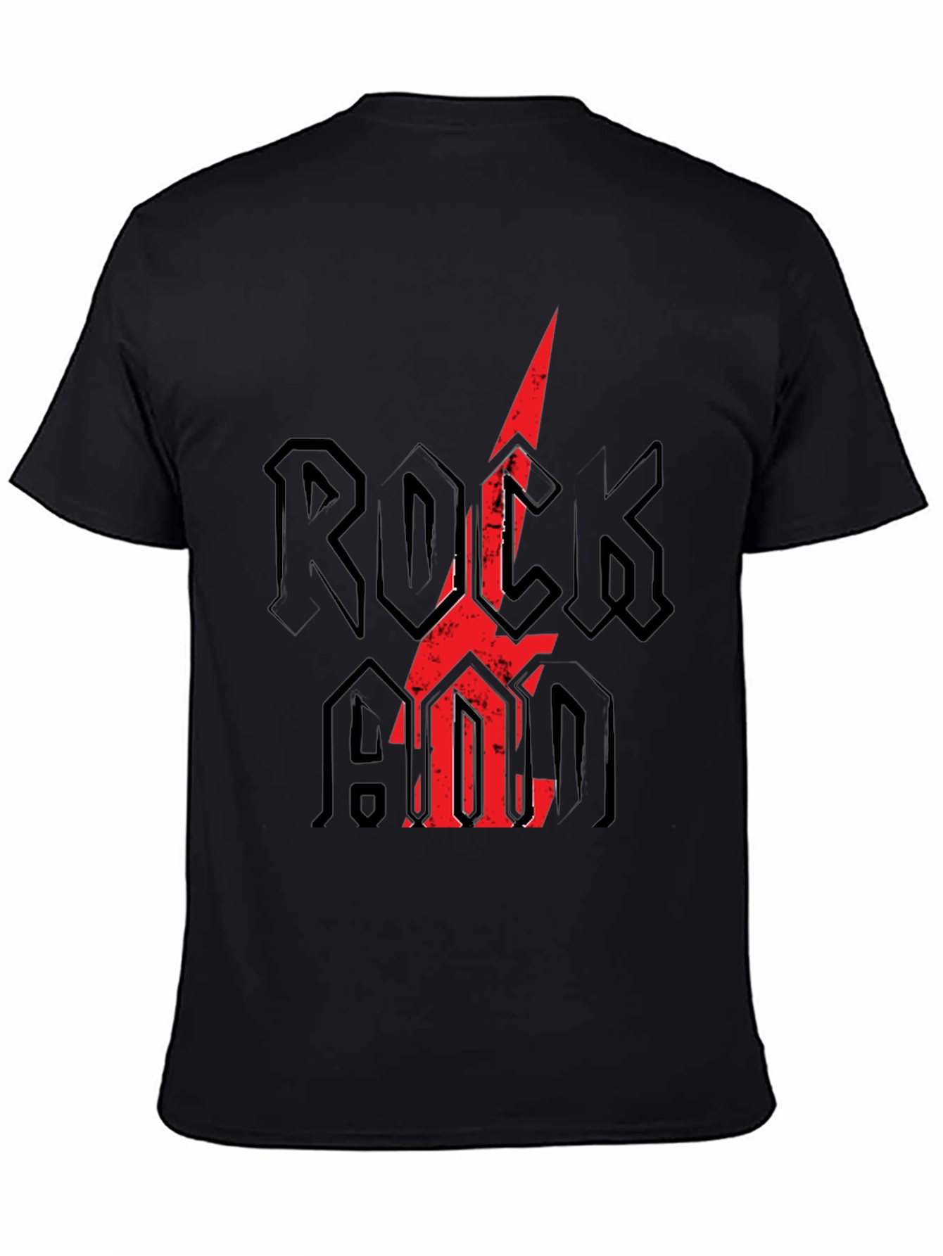 Rock and Roll T-Shirt - Mens Black Graphic Tee