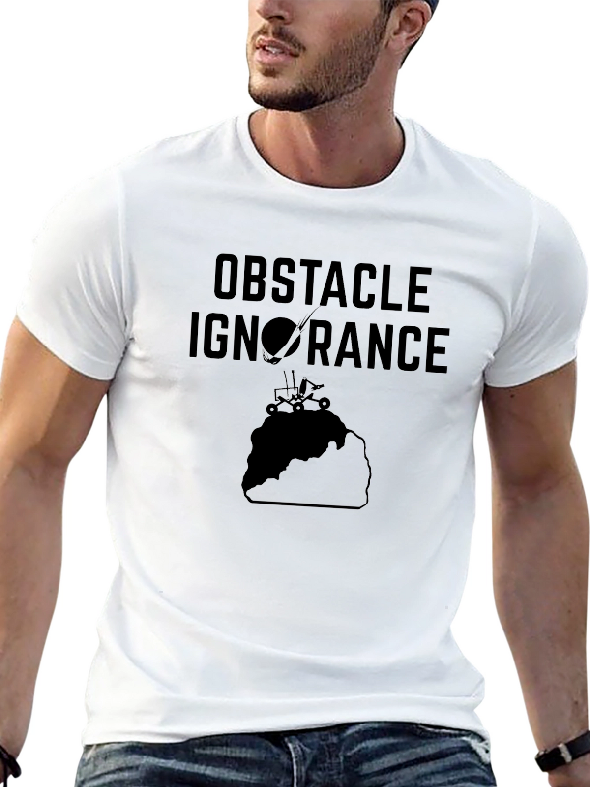 Obstacle Ignorance Black Graphic Tee