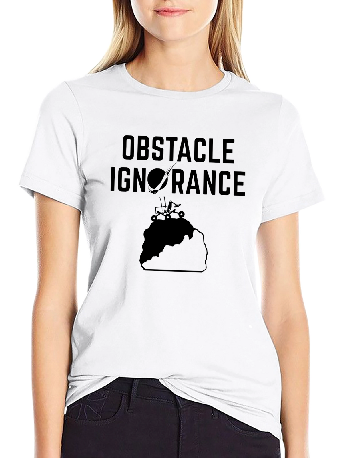 Obstacle Ignorance Black Graphic Tee