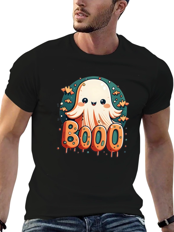 Cute Ghost BOOO Graphic Tee - Halloween
