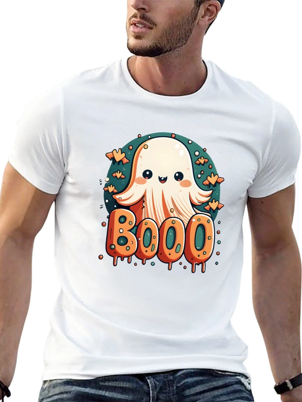 Cute Ghost BOOO Graphic Tee - Halloween