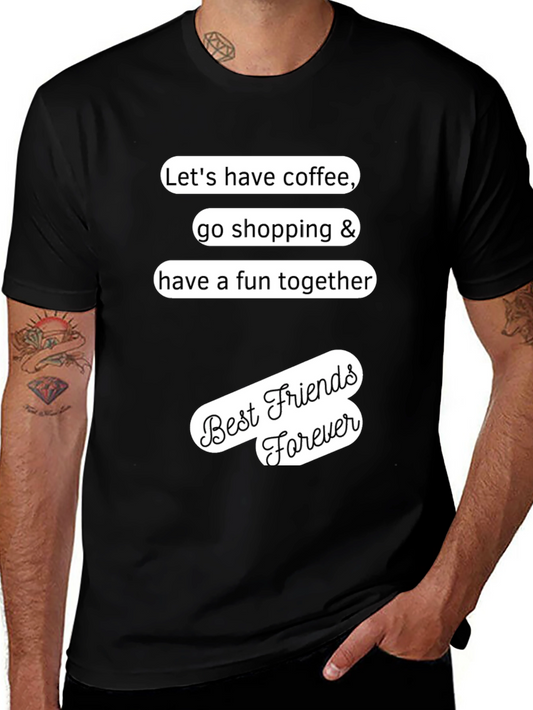 Best Friends Forever Graphic Tee - Coffee & Shopping!