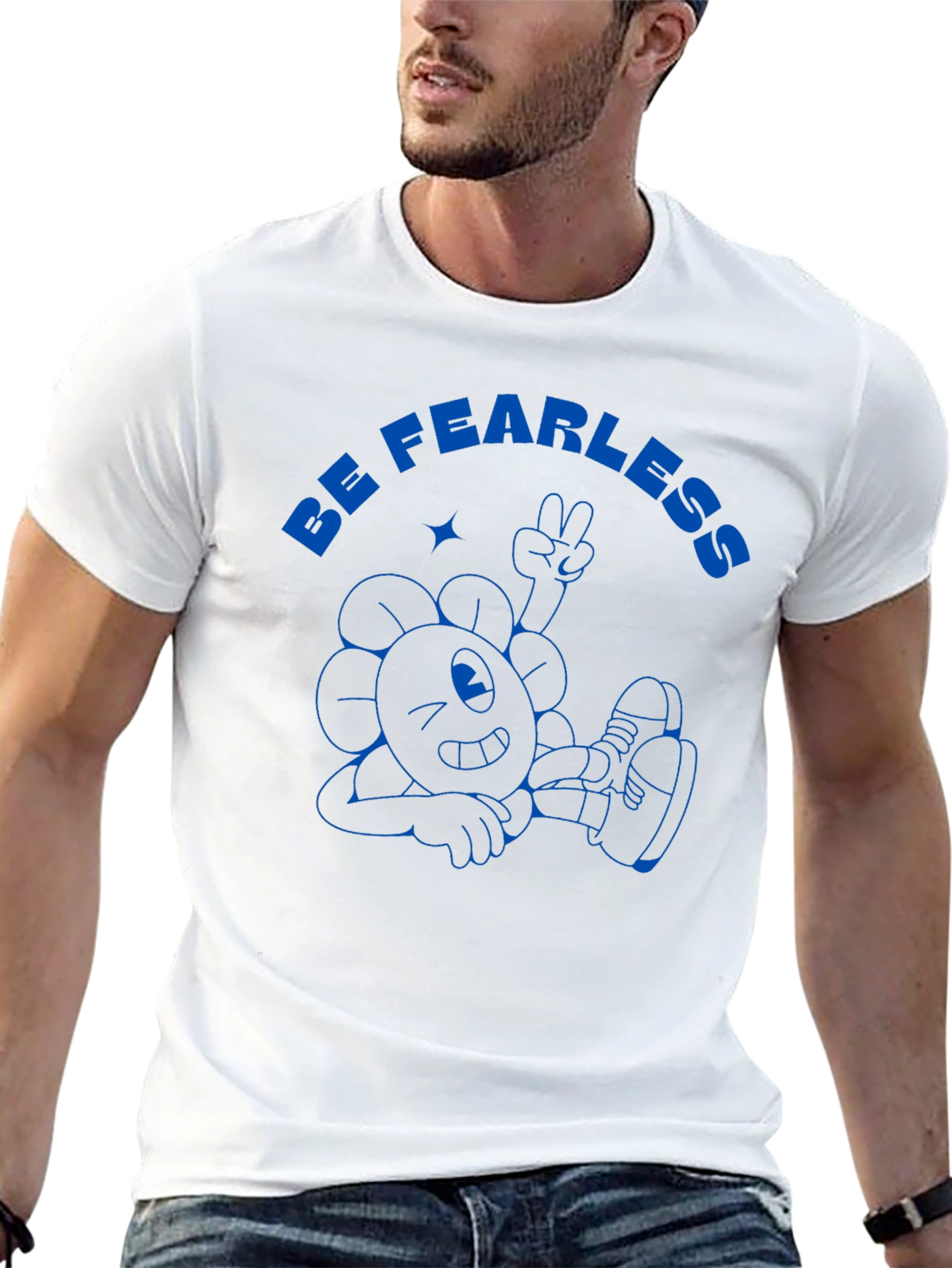Be Fearless Black Graphic Tee