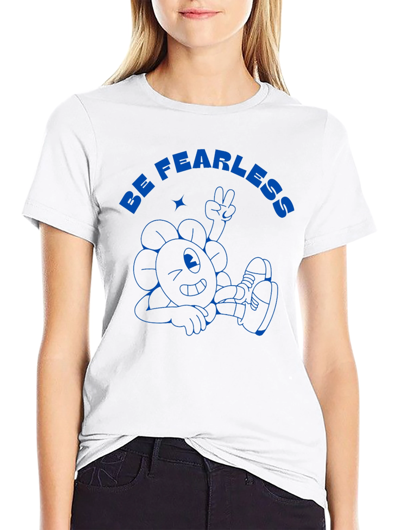Be Fearless Black Graphic Tee