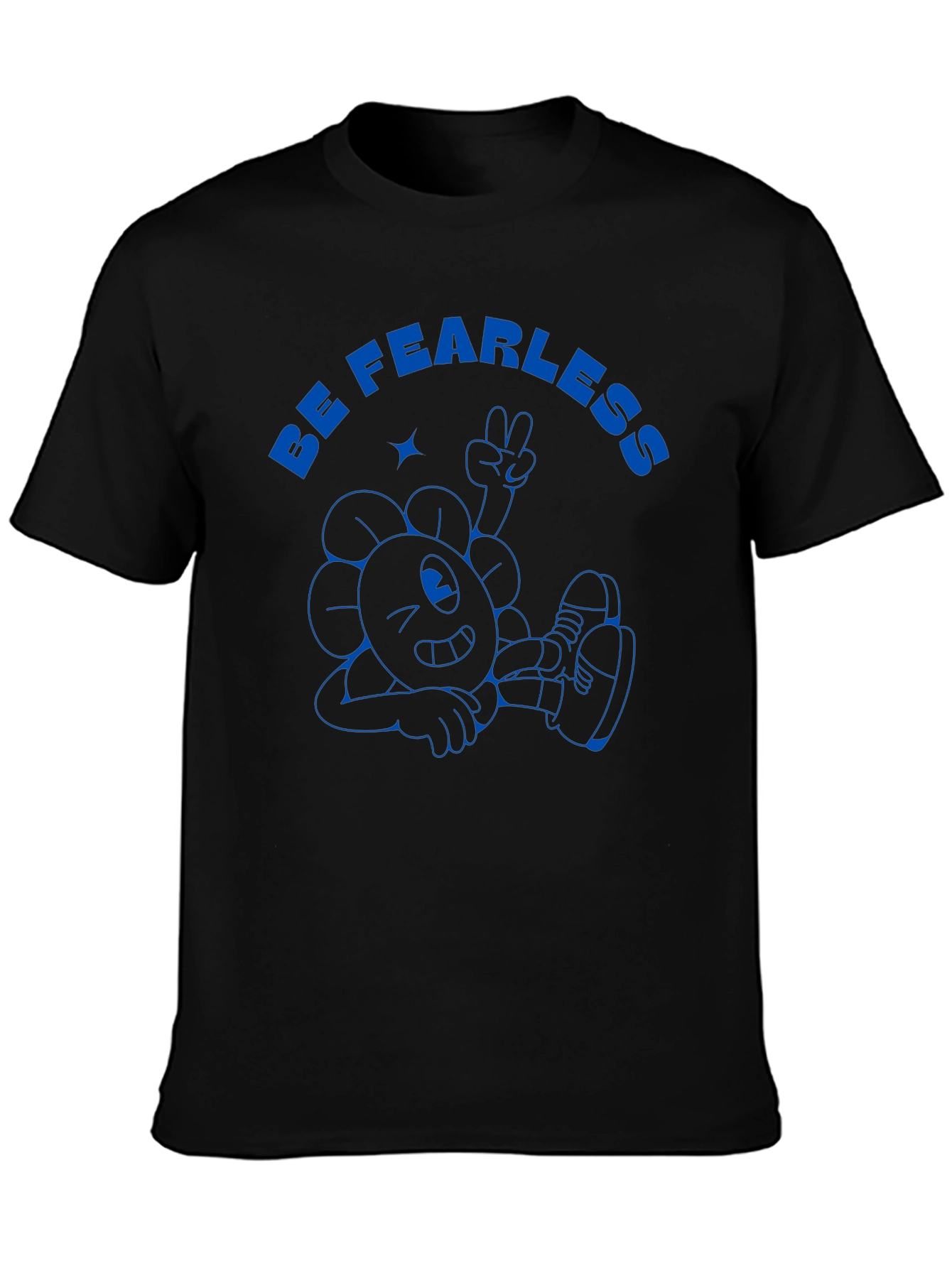 Be Fearless Black Graphic Tee