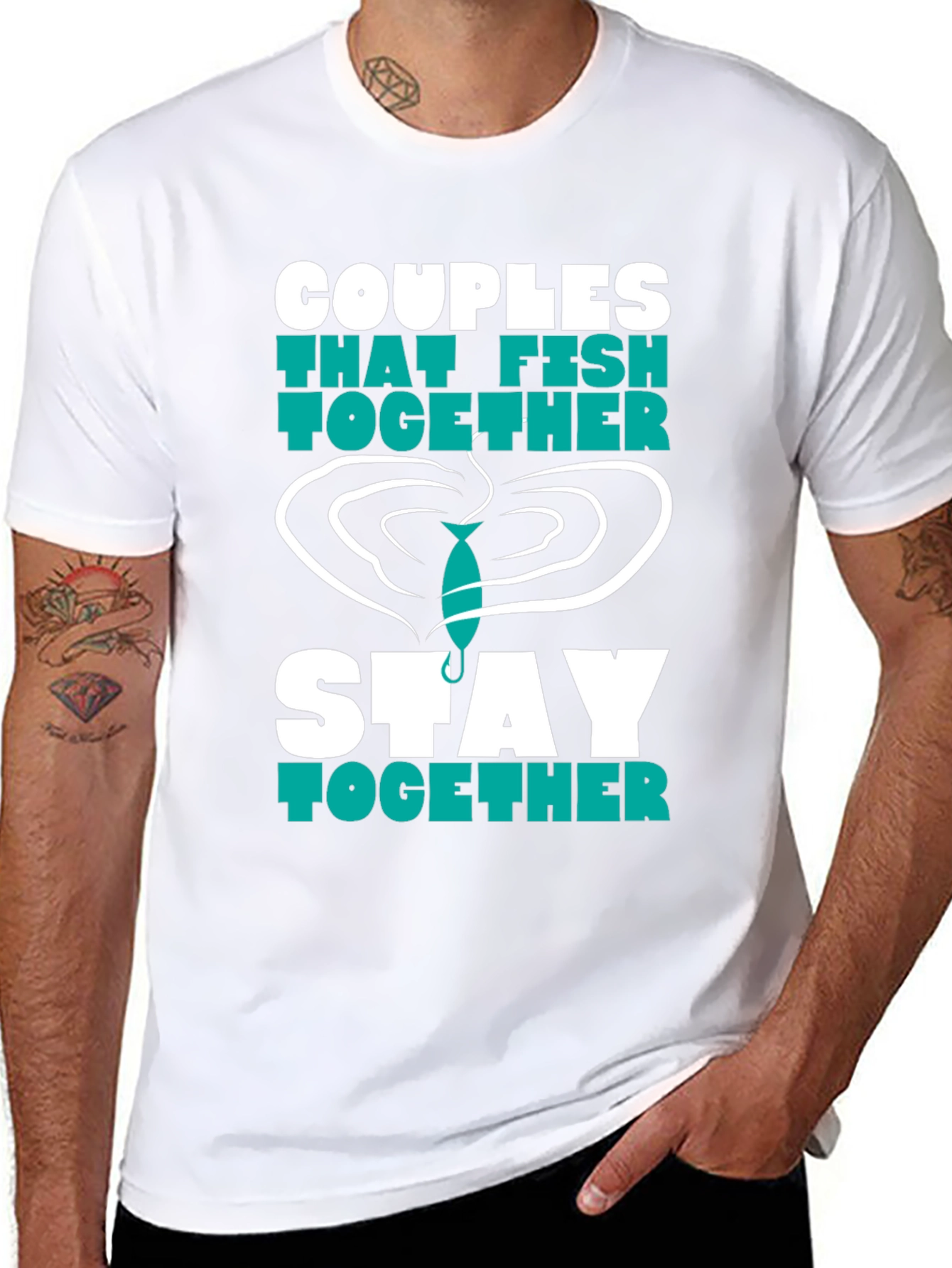 Couples Fishing T-Shirt - Stay Together