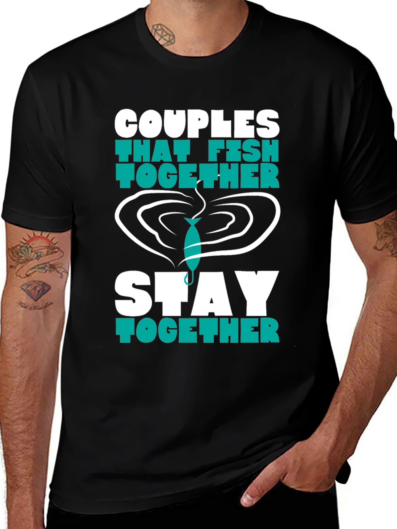 Couples Fishing T-Shirt - Stay Together