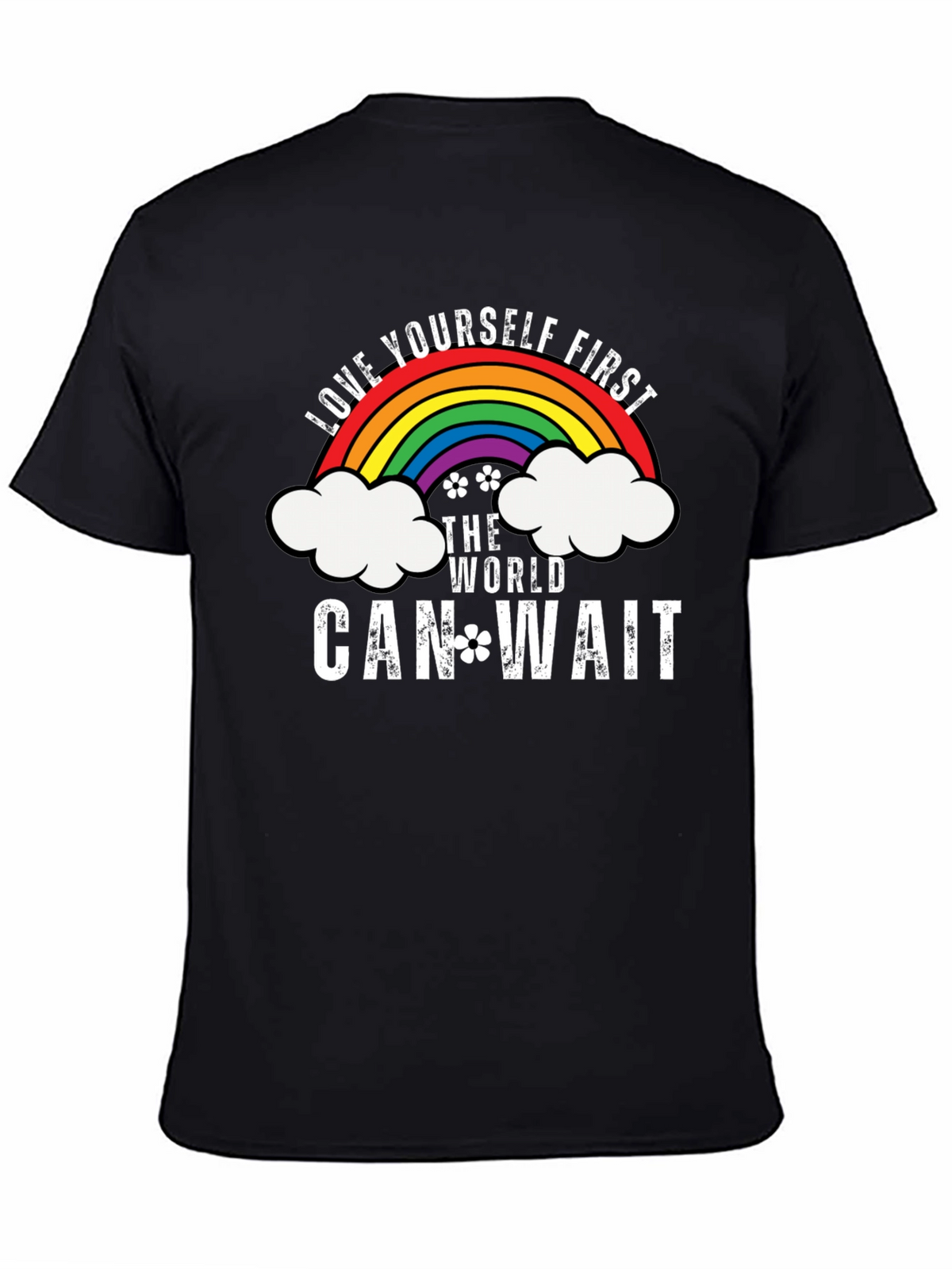 Love Yourself First Graphic Tee - Rainbow Design