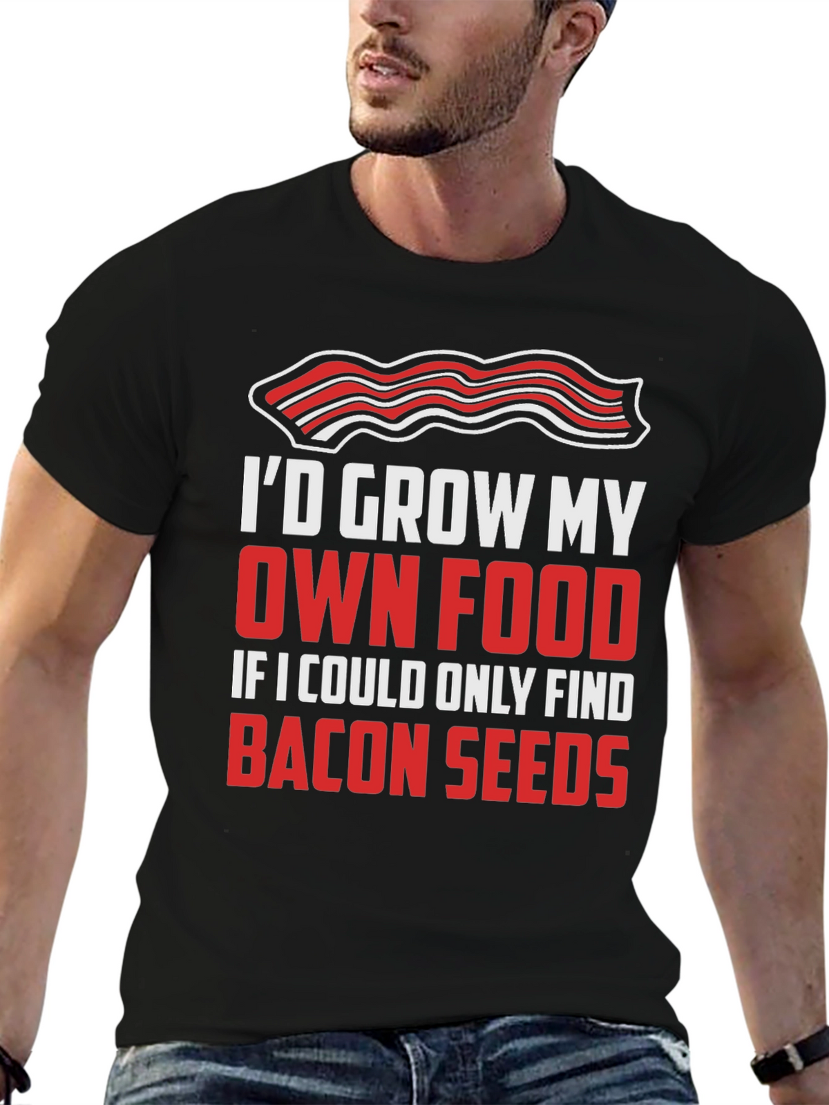 Bacon Seeds Graphic Tee - Foodie Humor T-Shirt