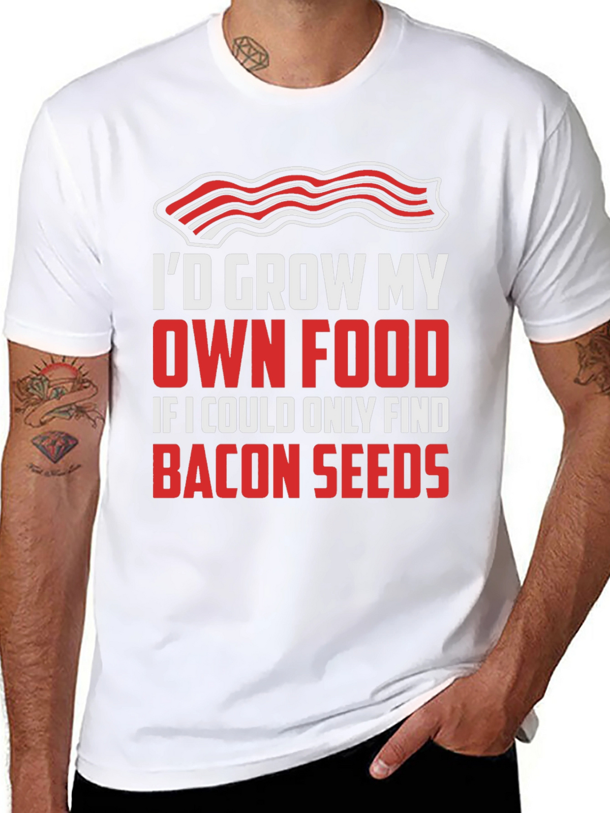 Bacon Seeds Graphic Tee - Foodie Humor T-Shirt