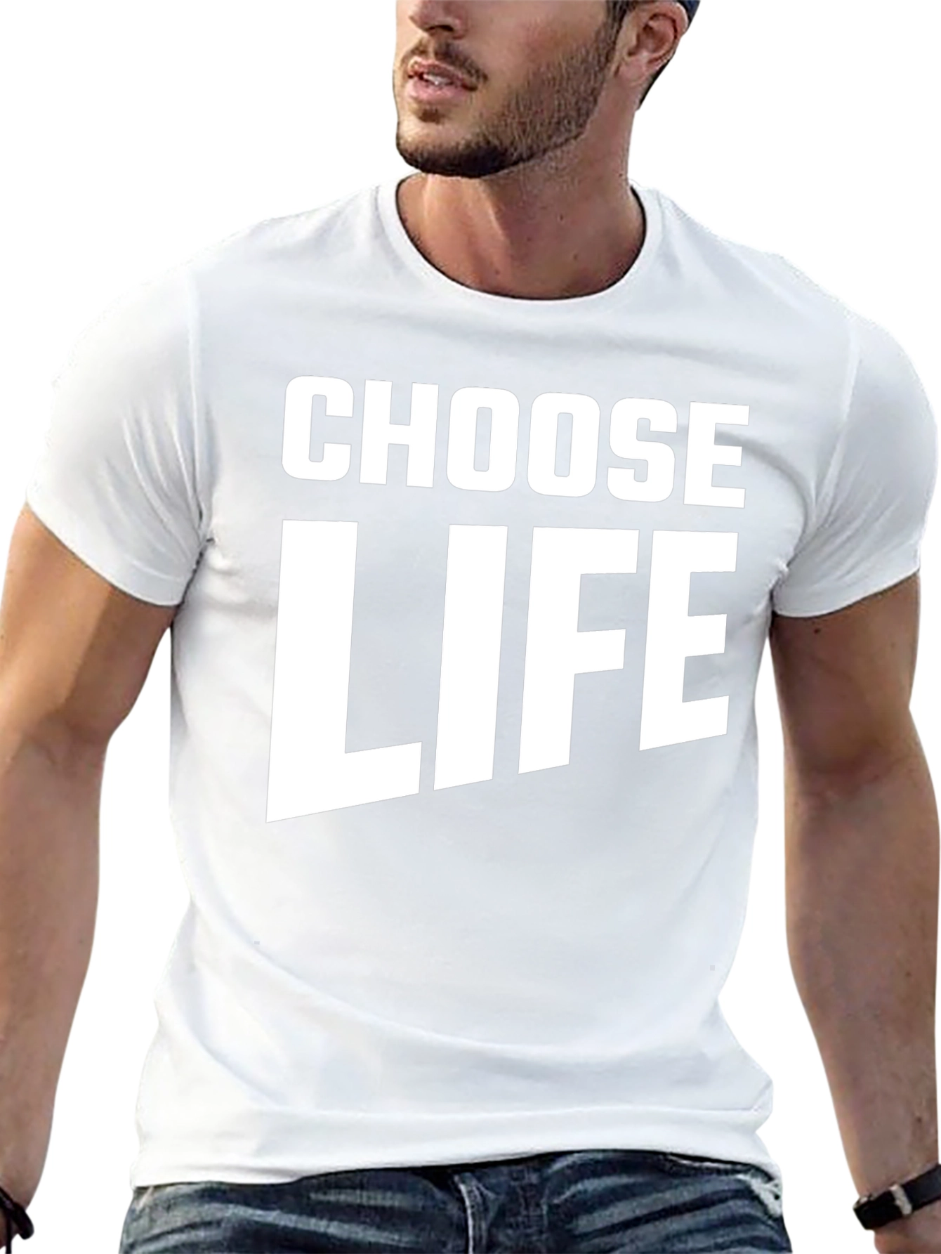 Choose Life T-Shirt - Black Crew Neck Tee
