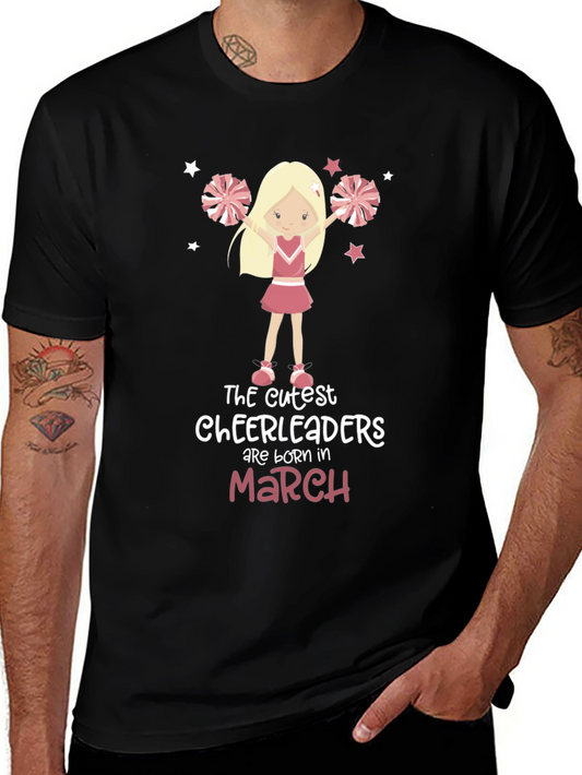 Cute Cheerleader Birthday Month T-Shirt