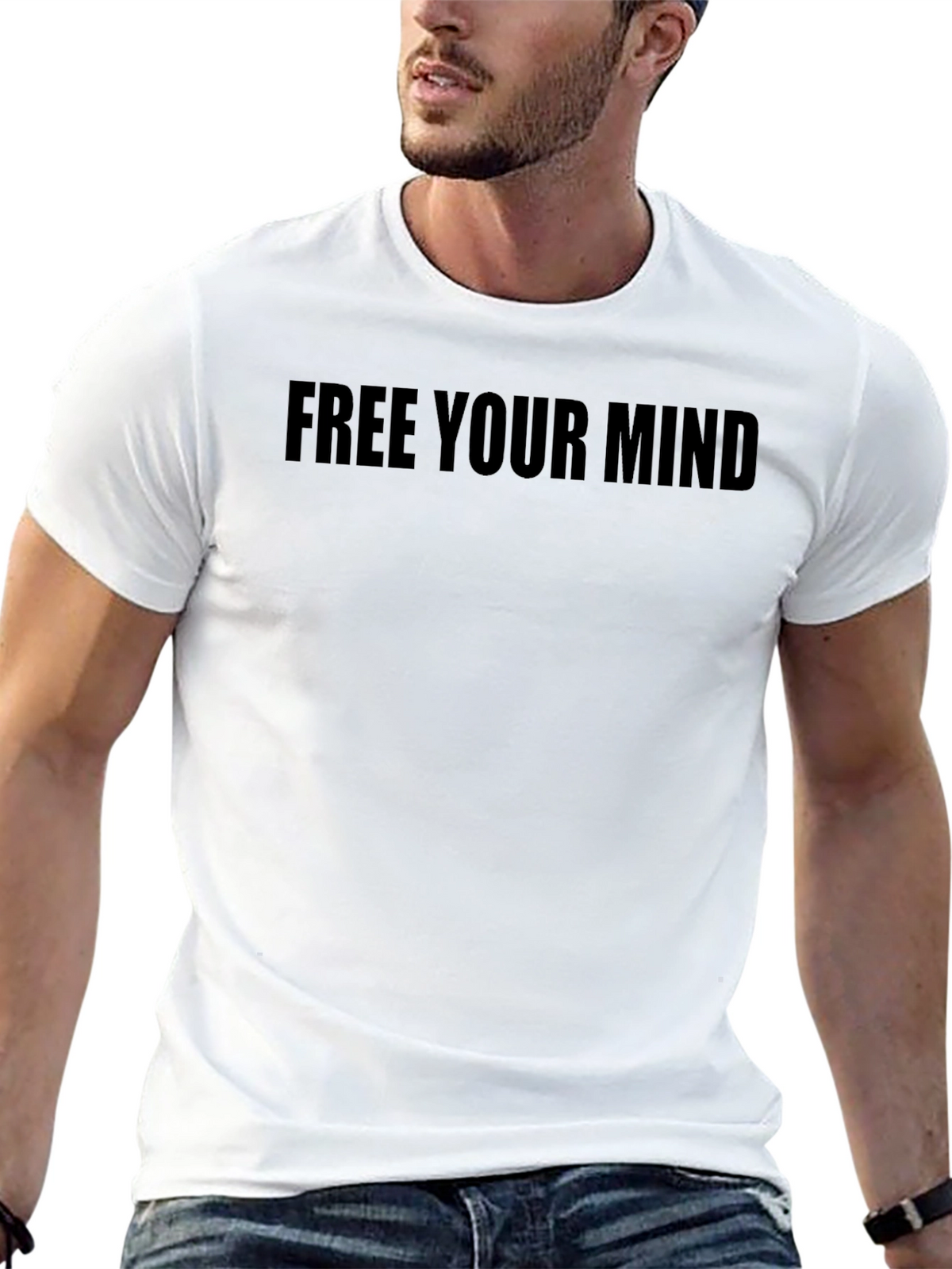 Free Your Mind Black Graphic Tee