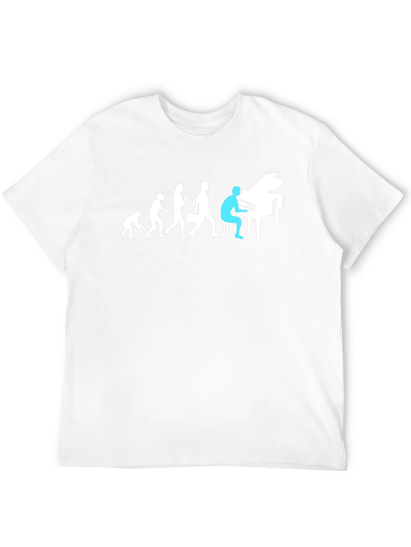 Evolution of Man Piano Player Graphic Tee