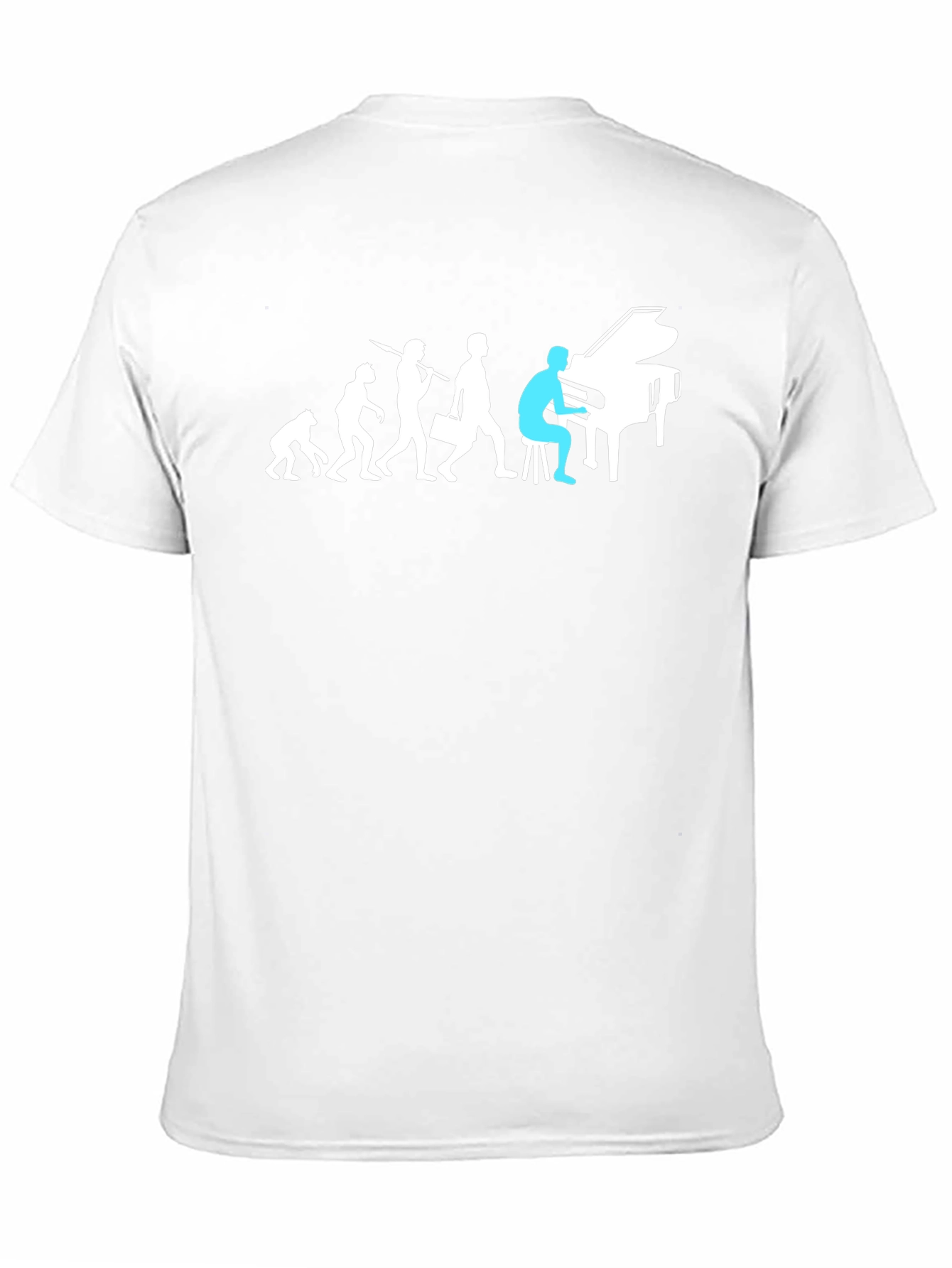 Evolution of Man Piano Player Graphic Tee