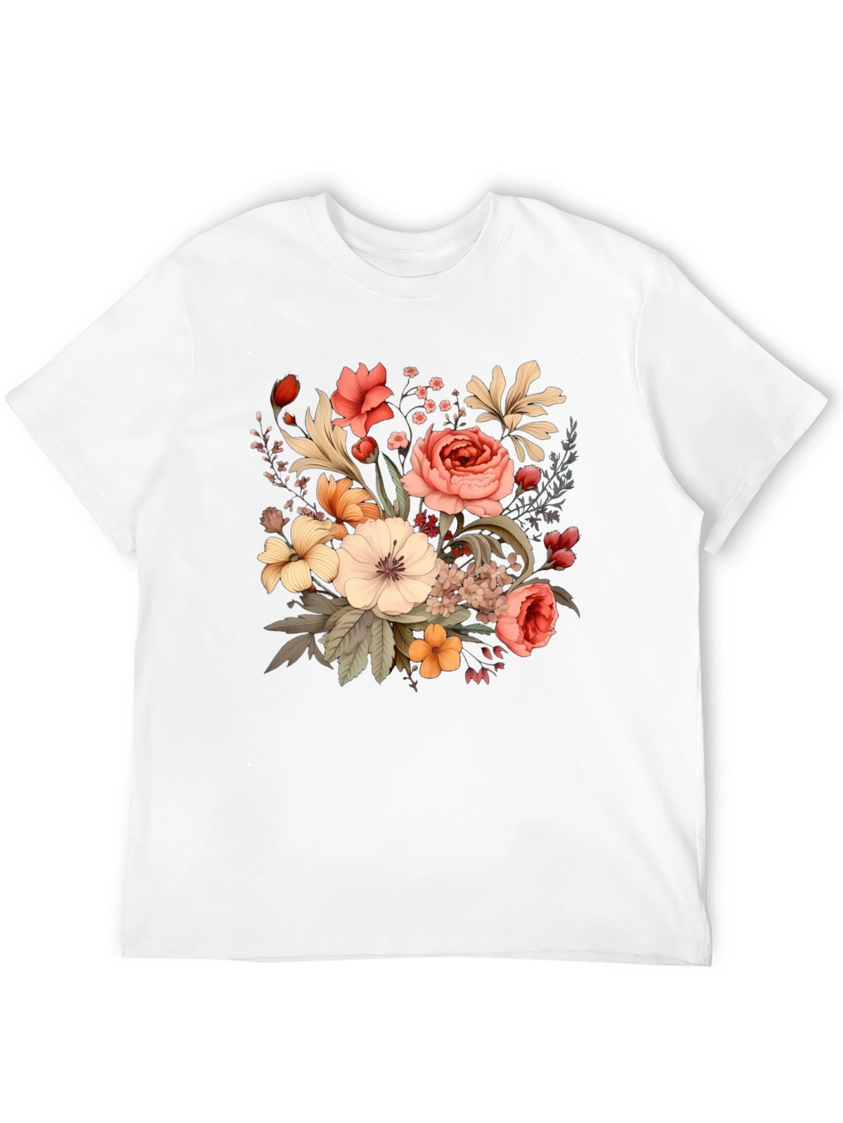 Floral T-Shirt - Black Graphic Tee