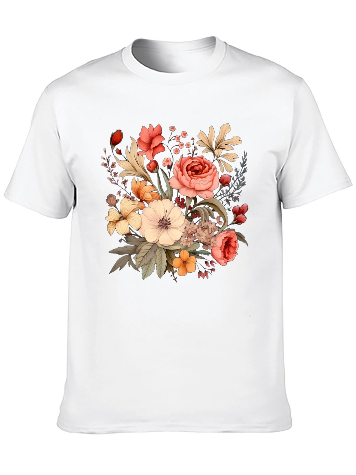 Floral T-Shirt - Black Graphic Tee