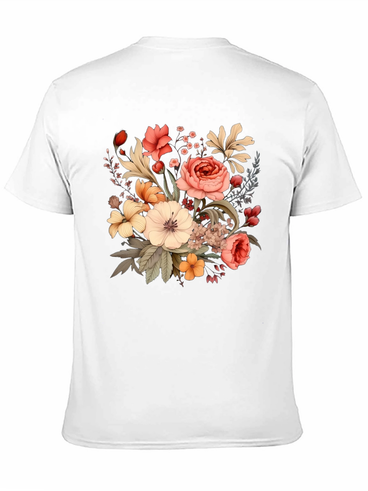 Floral T-Shirt - Black Graphic Tee