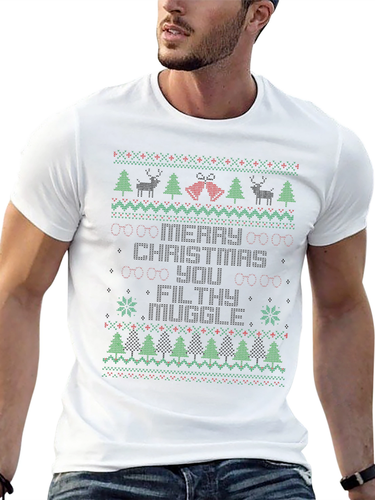 Merry Christmas Filthy Muggle Ugly Sweater T-Shirt