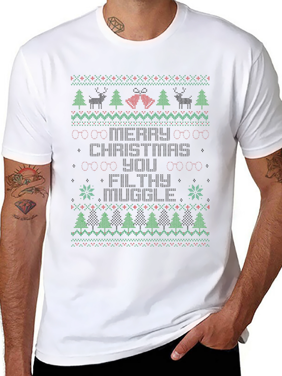 Merry Christmas Filthy Muggle Ugly Sweater T-Shirt