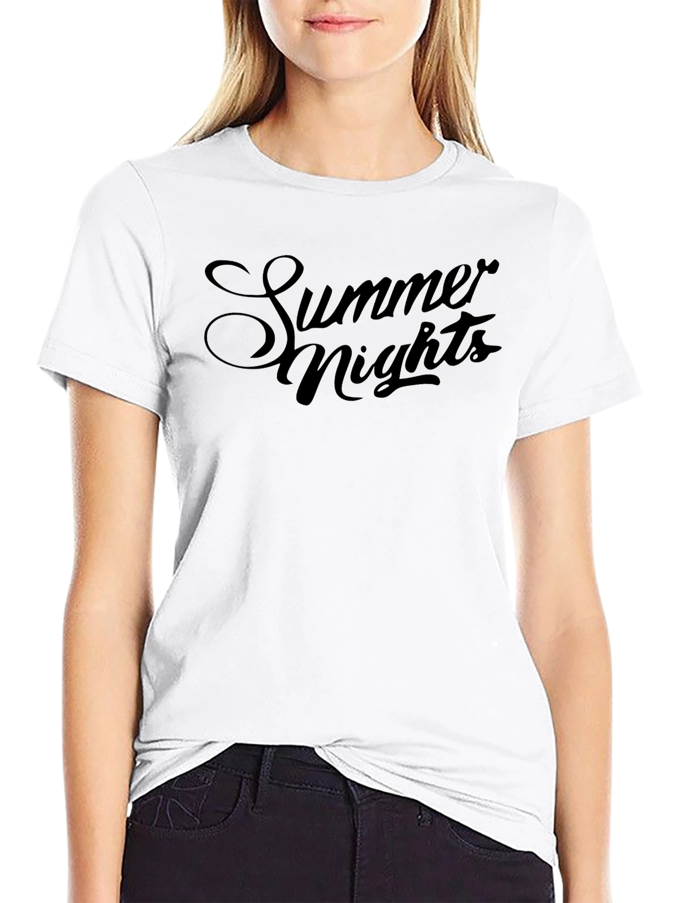 Summer Nights Graphic Tee - Soft Cotton Blend T-Shirt