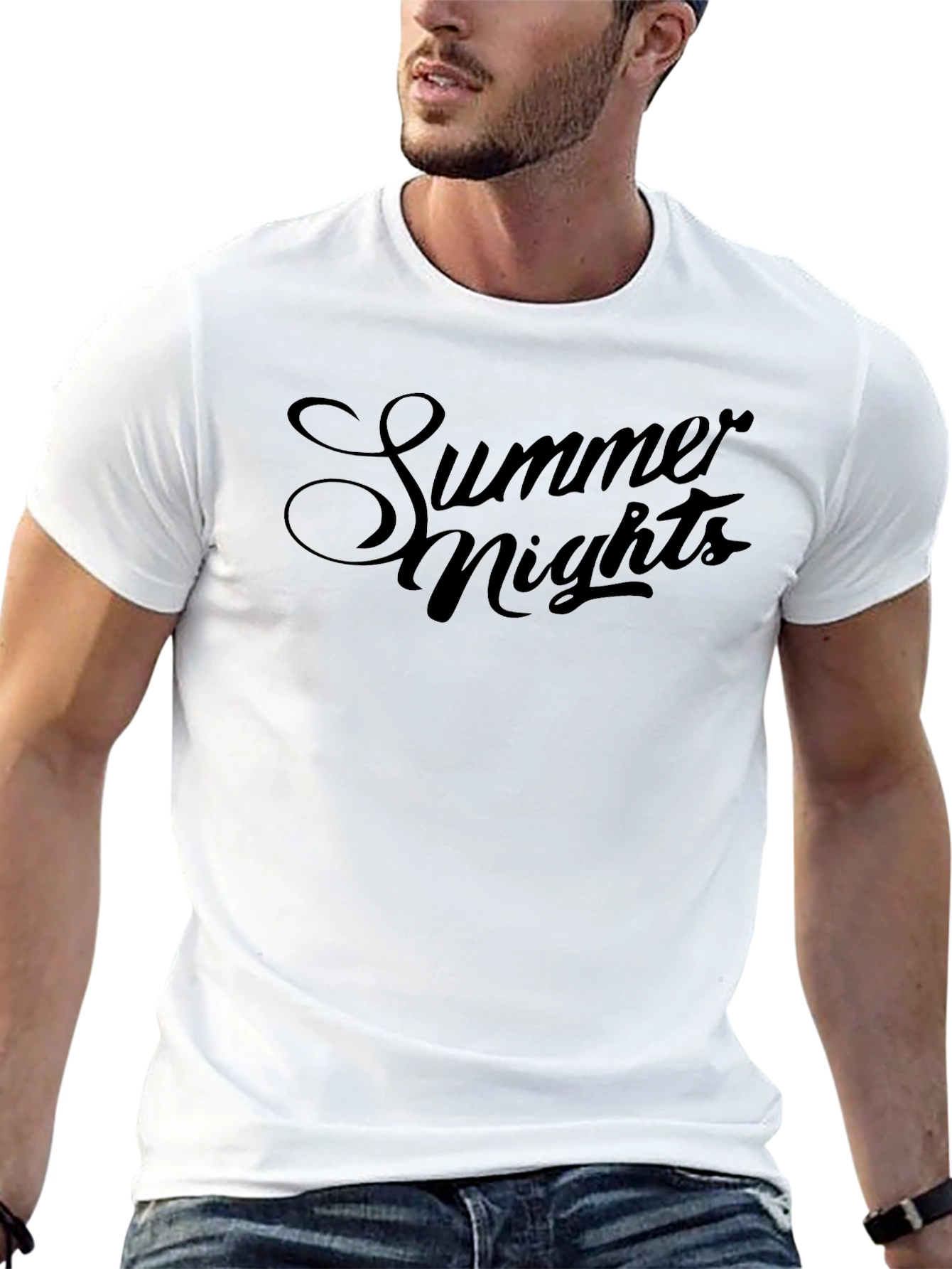 Summer Nights Graphic Tee - Soft Cotton Blend T-Shirt
