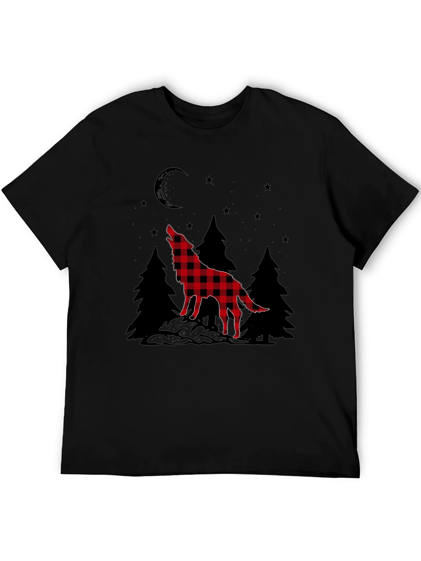 Buffalo Plaid Wolf Graphic Tee