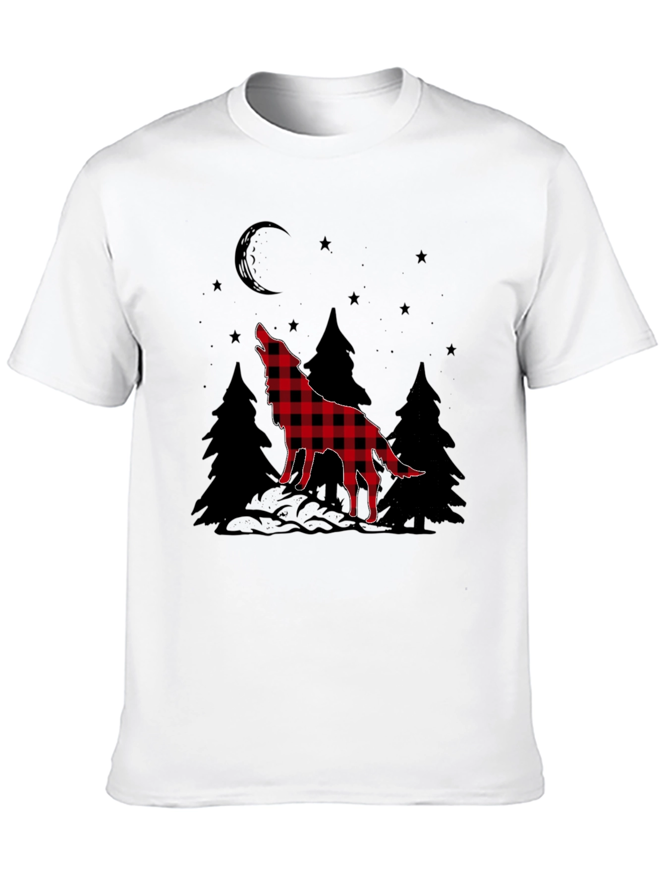 Buffalo Plaid Wolf Graphic Tee