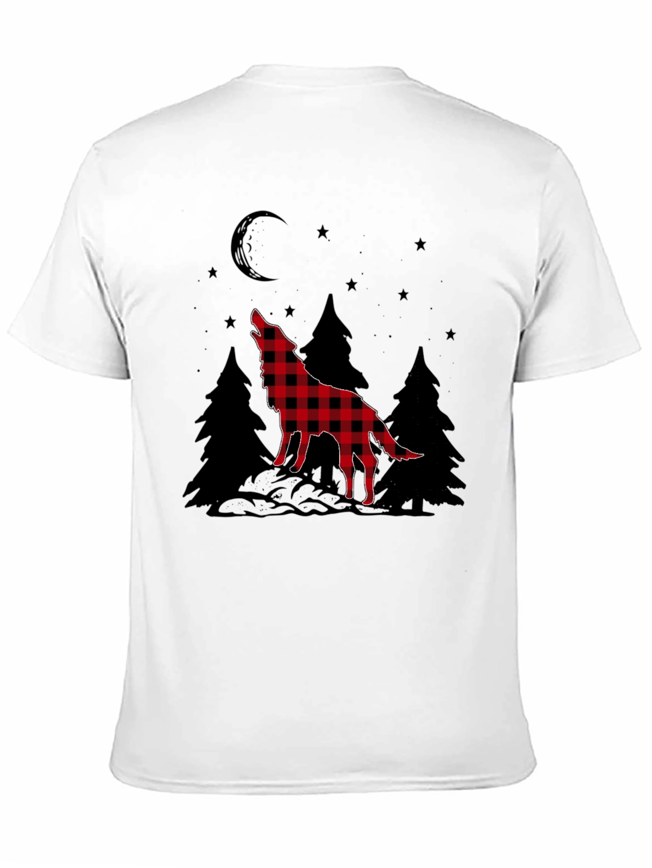 Buffalo Plaid Wolf Graphic Tee