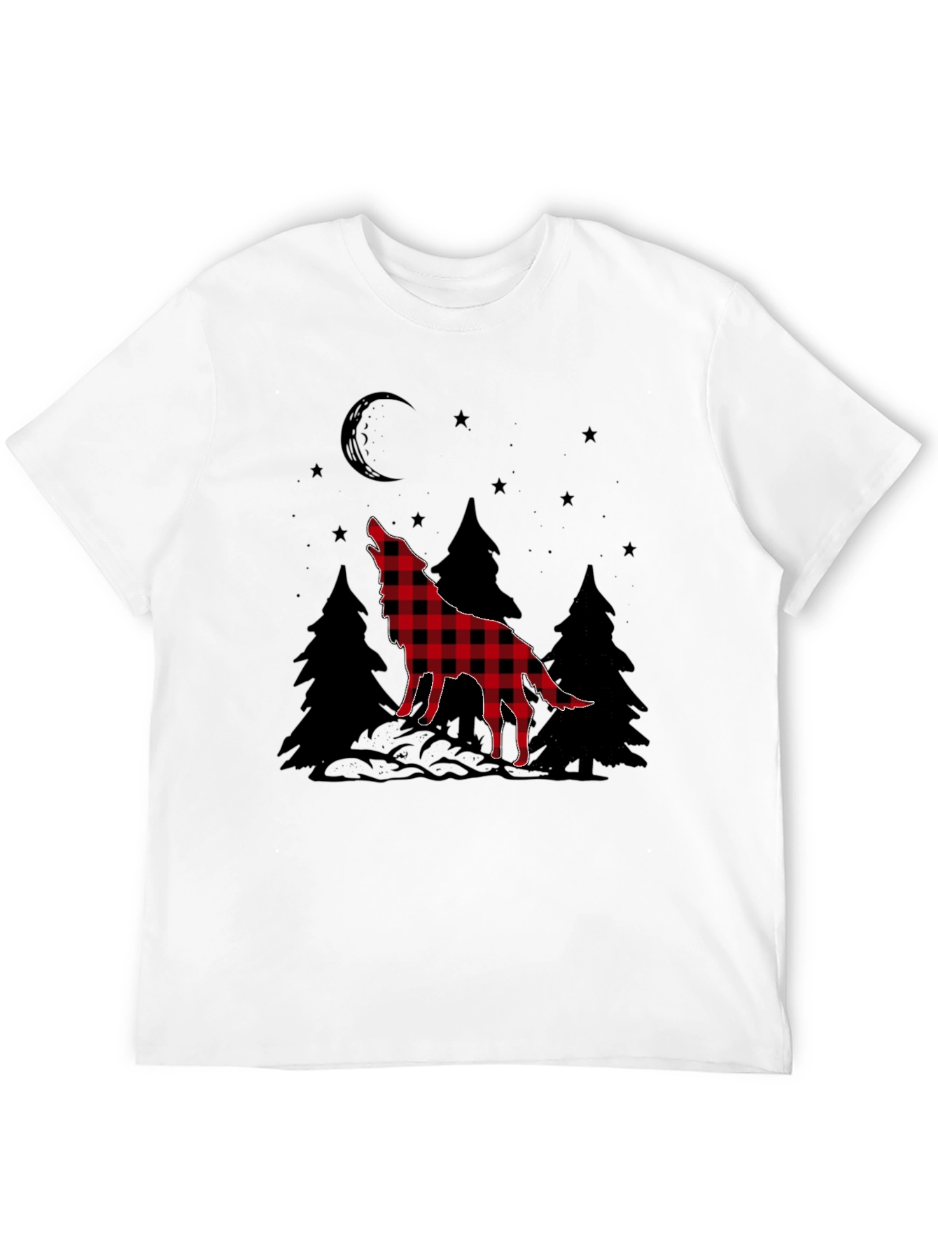 Buffalo Plaid Wolf Graphic Tee