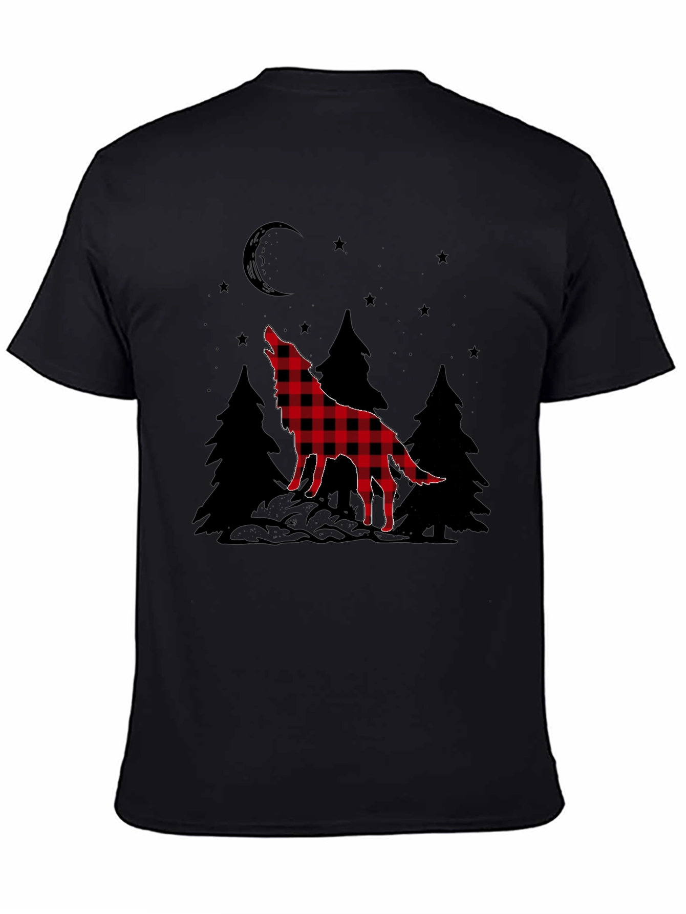 Buffalo Plaid Wolf Graphic Tee