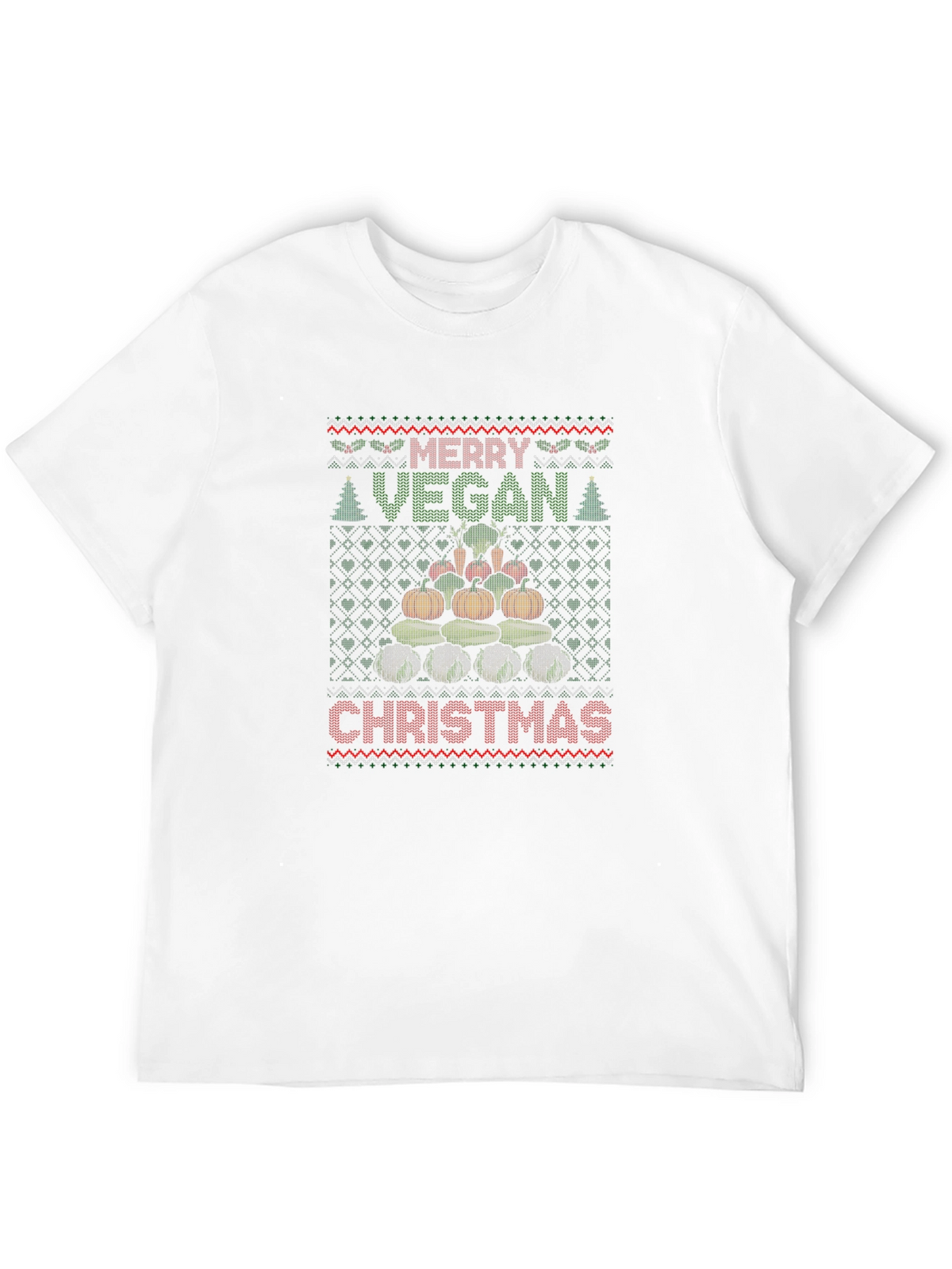 Merry Vegan Christmas Graphic T-Shirt