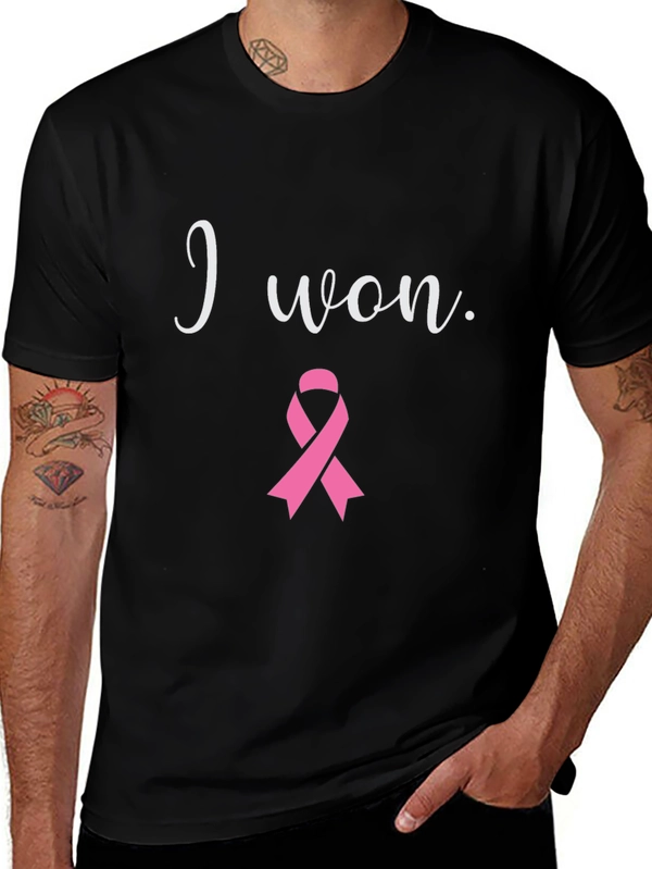 I Won Breast Cancer Awareness Black T-Shirt