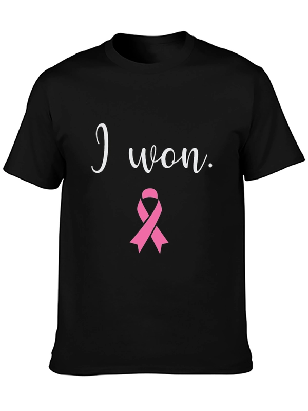 I Won Breast Cancer Awareness Black T-Shirt