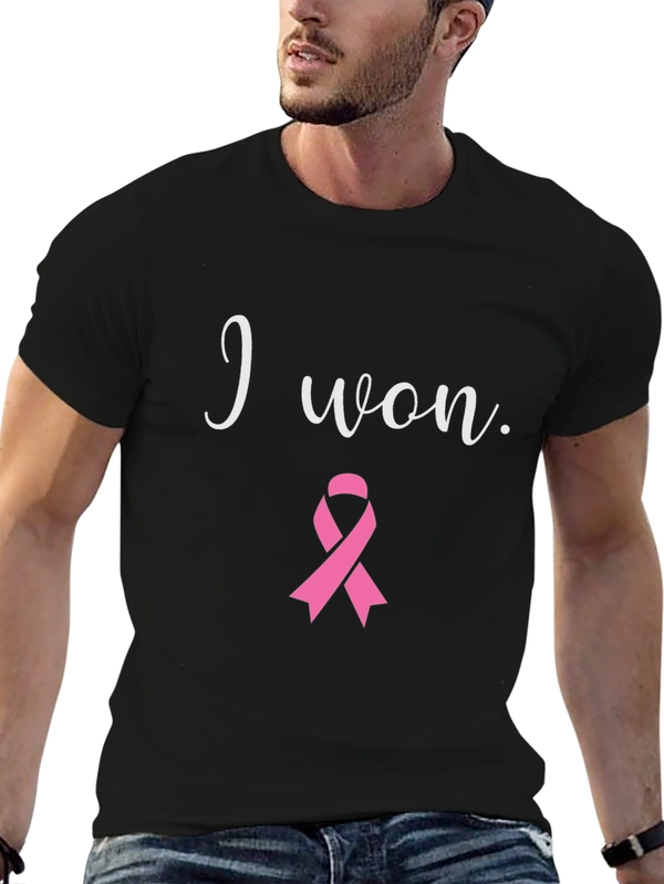 I Won Breast Cancer Awareness Black T-Shirt