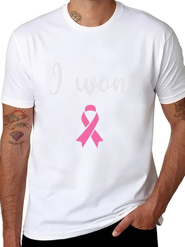 I Won Breast Cancer Awareness Black T-Shirt