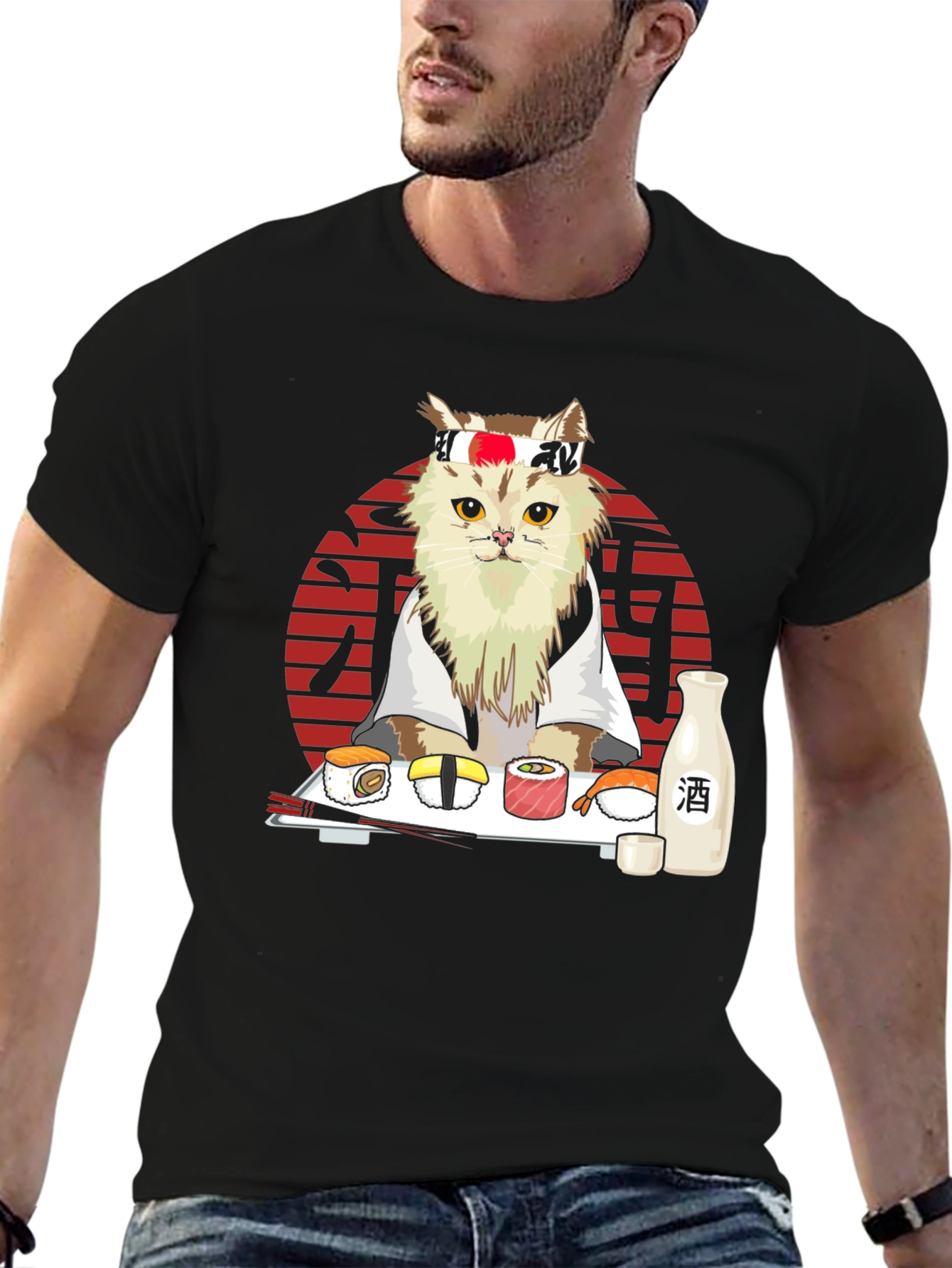 Sushi Cat T-Shirt - Japanese Style