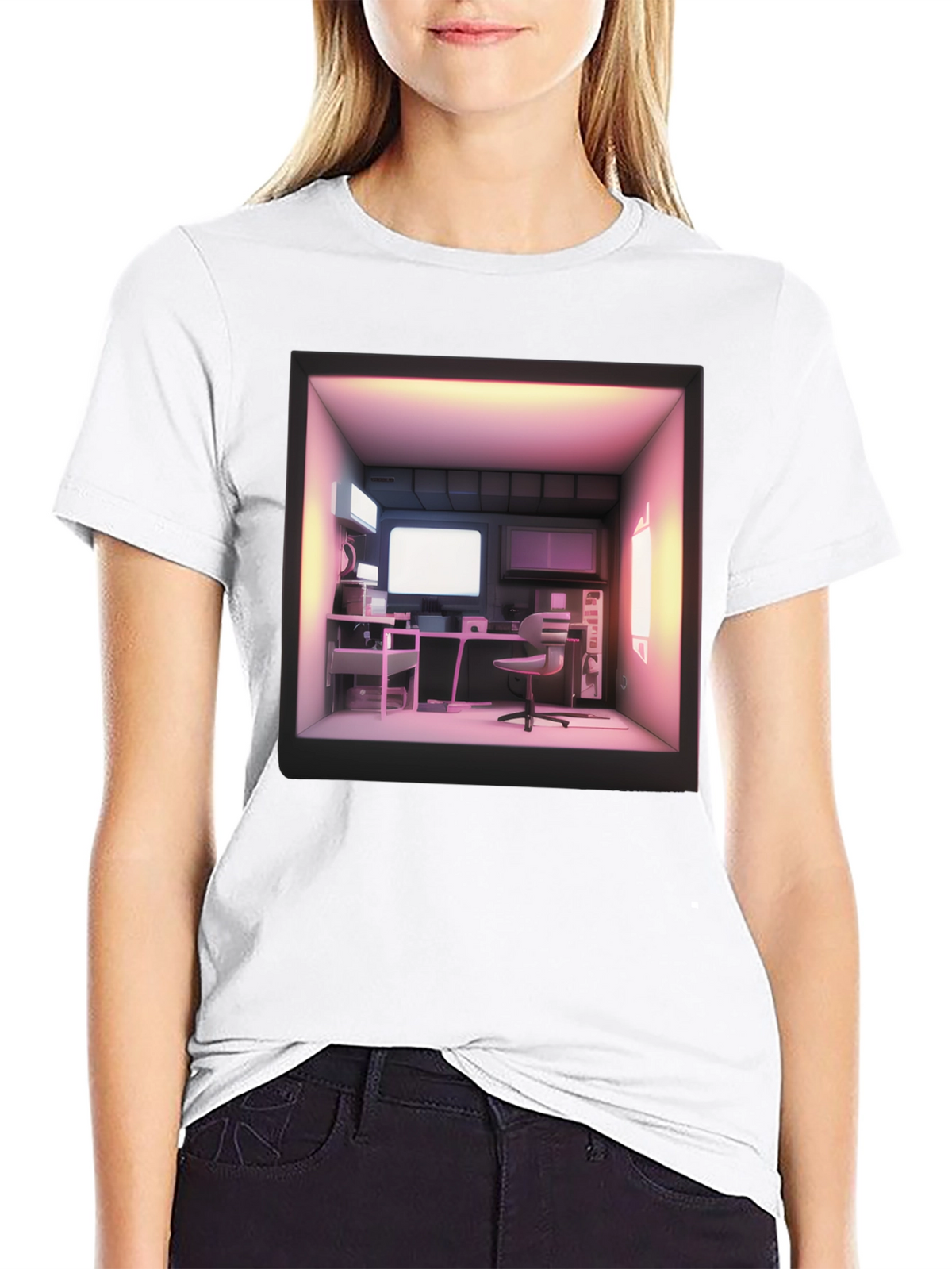 Retro Computer Room T-Shirt - Gamer Aesthetic