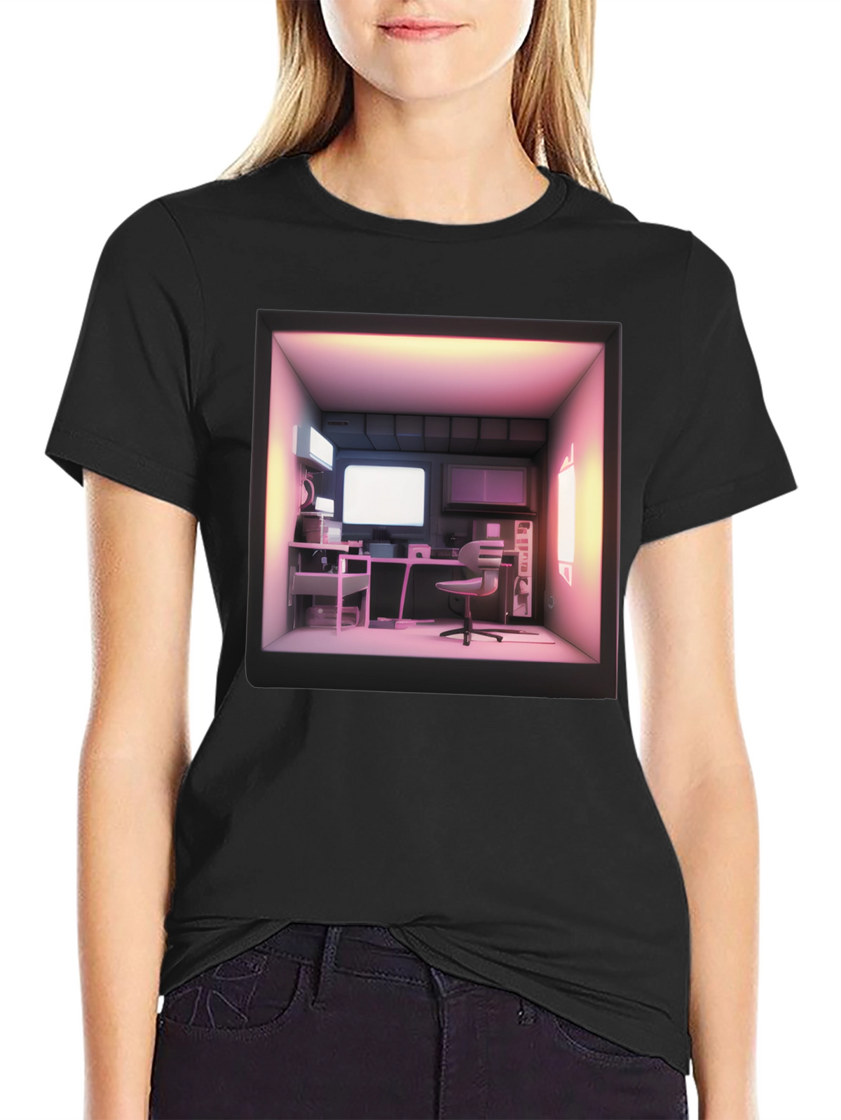 Retro Computer Room T-Shirt - Gamer Aesthetic
