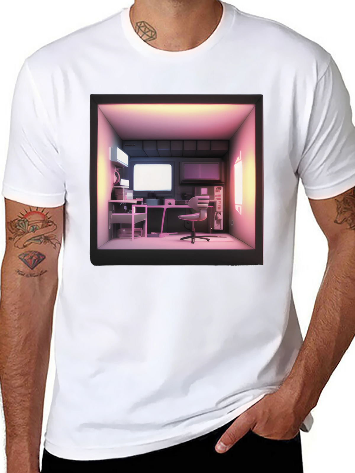 Retro Computer Room T-Shirt - Gamer Aesthetic