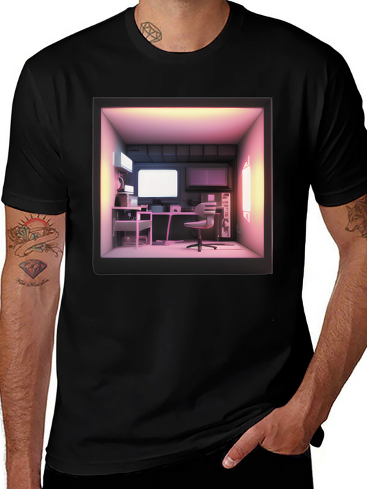 Retro Computer Room T-Shirt - Gamer Aesthetic