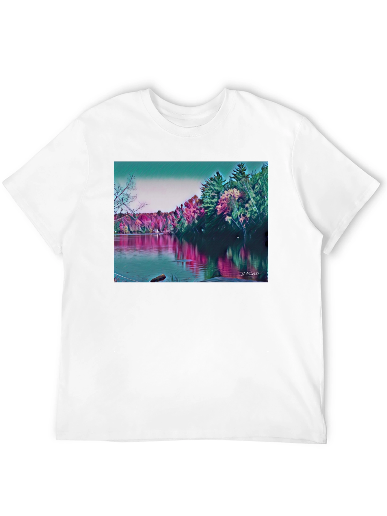 Scenic Lake Artwork T-Shirt